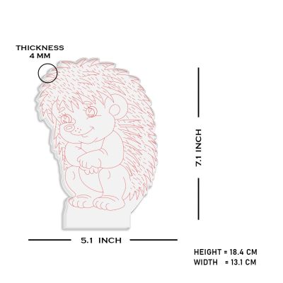 3D Illusion Baby Echidna Porcupines Night Lamp with Automatic Color Changing Light Birthday Gifts for Kids